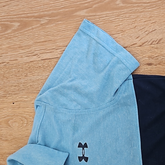 Under Armour Boys' Thredborne Blocked Polo, Size Small (Canoe Blue) - Picture 3 of 7